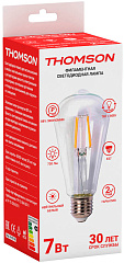 Лампа филам. Thomson Filament TH-B2106 7Вт цок.:E27 груша 220B св.свеч.бел.нейт. ST64 (упак.:1шт)