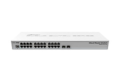 Коммутатор MikroTik Cloud Router Switch 326-24G-2S+RM with 800 MHz CPU, 512MB RAM, 24xGigabit LAN, 2xSFP+ cages, RouterOS L5 or SwitchOS (dual boot), 1U rackmount case, PSU
