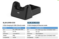2-хслотовое зарядное устройство M3 Mobile ASSY: SL20K 2-Slot charging Ethernet cradle for 1xSL20K 1xSL20K spare battery