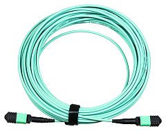 Каб.сборка Lanmaster LAN-12M-12M/OM3B-10 12x50/125 OM3 MPO-MPO полярность B 10м LSZH аквамарин