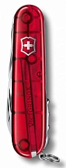 Нож перочинный Victorinox Huntsman (1.3713.T) 91мм 15функц. красный полупрозрачный карт.коробка