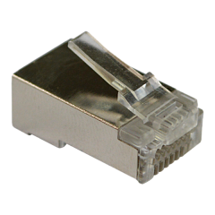  Коннектор RJ45 тип EZ, 8P8C, STP, Cat.5e, универсальный, со вставкой, покрытие 50 микрон,100 шт.