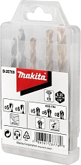 Набор сверл Makita D-20769 по дер/мет (5пред.) для шуруповертов/дрелей