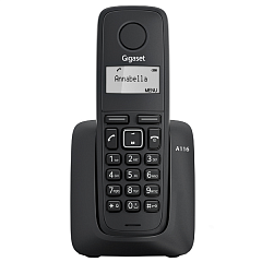Телефонный аппарат GIGASET A116 RUS BLACK SYS