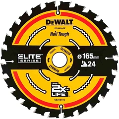 Диск пильный по дер. DeWalt DT10400-QZ d=165мм d(посад.)=20мм (торцовочные пилы)