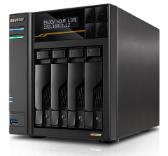 сетевое хранилище ASUSTOR AS6804T 4-Bay NAS/AMD Ryzen V3C14 2,3GHz/16GB DDR5, noHDD(HDD,SSD)/2x5,2х10,Gbe(LAN)/3xUSB3.2,Type-C; 90IX01T4-BW3S00