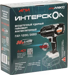 Гайковерт Интерскол ГАУ-1200/36ВЭ аккум. патрон:квад.3/4" (819.0.0.70)