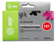Картридж струйный Cactus CS-PFI107M PFI-107M пурпурный (130мл) для Canon IP