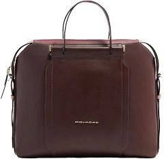 Деловая сумка женская Piquadro Circle CA4577W92/BORO с отделением для ноутбука 14" сливовая натур.кожа
