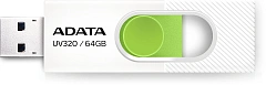 USB накопитель ADATA 64GB USB 3.2 Gen1 AUV320-64G-RWHGN White/Green