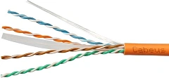 Кабель информационный Cabeus UTP-4P-CAT.6A-SOLID-LSZH-OR кат.6A U/UTP 4 пары LSZH внутренний 305м оранжевый