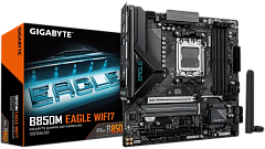 Материнская плата GIGABYTE B850M EAGLE WIFI7, AM5, B850, 4*DDR5, 4*SATA, 2*M.2, 3*USB 3.2, 4*USB 2.0, Type-C, 2*PCIx16, 2*DP+HDMI, mATX