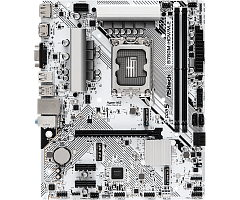 Материнская плата ASROCK B760M-HDV/M.2, LGA1700, B760, 2*DDR5, 4*SATA, 2*M.2, 3*USB 3.2, 2*USB 2.0, Type-C, 1*PCIx16, 2*PCIx1, 1*M.2 (Key E), HDMI+DP+D-Sub, mATX