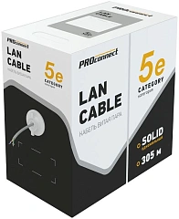 Кабель информационный PROconnect 01-0152 кат.5E UTP 4 пары 24AWG PVC внутренний 305м серый