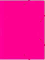Папка на резинке Бюрократ Неон DNE510PINK A4 пластик 0.5мм кор.30мм розовый