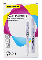 Маркер лаковый Silwerhof Paint пулевидный пиш. наконечник 2-4мм металический корпус белый