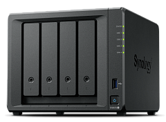 Система хранения данных Synology QC 2,2GhzCPU/4Gb(32)/RAID0,1,10,5,6/4HP HDD SATA(3.5', 2.5')upto 9hp HDD (1xDX525)/2xM.2 NVMe/2xUSB3.2/2x2.5GbE/iSCSI/1xPS/1YW repl DS923+