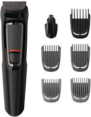 Триммер Philips MG3720/15 черный (насадок в компл:7шт)