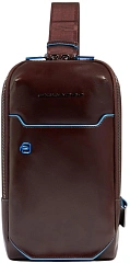 Рюкзак слинг мужской Piquadro Blue Square CA6898B2/MO красное дерево натур.кожа