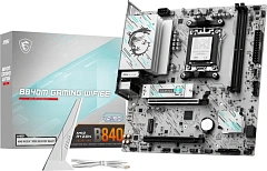 Материнская плата MSI B840M GAMING WIFI6E B840, AM5, 2*DDR5, 2*PCIEx16, 2*M.2, 1*TypeC, 6*USB3.2Gen1, 6*USB2.0, 4*SATA3.0, 2.5G, DP, HDMI, M-ATX, RTL