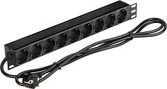 Блок распределения питания Lanmaster NM-PD16A-9XSH-2.0 гор.размещ. 9xSchuko базовые 16A Schuko 2м