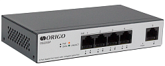 Коммутатор ORIGO Неуправляемый PoE-коммутатор, 4x1000Base-T PoE, 1x1000Base-T, PoE-бюджет 60 Вт, корпус металл