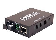 Медиаконвертер OSNOVO OMC-1000-11S5b Оптический Gigabit Ethernet медиаконвертер для передачи Ethernet по одному волокну одномодового оптического кабеля до 20км. Поддерживает скорость 10/100/1000М
