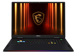 Ноутбук MSI Raider A18 HX A9WJG-216RU AMD Ryzen 9 9955HX 18" 16:10 UHD+ (3840x2400)120HzDDR5 64GB(32GB*2),2TB SSD,NV RTX 5090 (24GB GDDR7),99Whr,3,6kg,2y,Win11Home,Core Black
