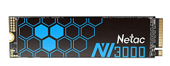 Ssd накопитель Netac SSD NV3000 1TB PCIe 3 x4 M.2 2280 NVMe 3D NAND, R/W up to 3100/2100MB/s, TBW 600TB, with heat sink, 5y wty