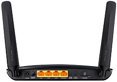 Беспроводной маршрутизатор TP-Link TL-MR6400, N300 Wi-Fi роутер со встроенным модемом 4G LTE до 150 Мбит/с, до 300 Мбит/с на 2,4 ГГц, 2 антенны, 3 порта LAN 100 Мбит/с, 1 порт WAN/LAN 100 Мбит/с
