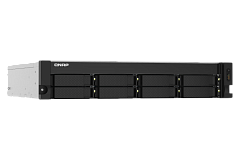 Система хранения данных QNAP SMB 2U/8bay QC 1,7GhzCPU/4Gb(upto16Gb)/upto 20HDD with TL-R1200S-RP/SATA(3,5" 2,5")/ 4xUSB3.2/1xExp.slot/2x2,5Gb 2x10Gb(SFP+)/iSCSI/2xPS/no rail(RAIL-B02)/3YW TS-832PXU-RP-4G-EU-RU