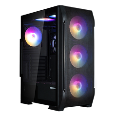 корпус ZALMAN N7 PLUS V2, ATX, BLACK, WINDOW, 1xCombo (3.5” or 2.5”), 1 x 3.5”, 3 x 2.5”, 2xUSB2.0, 1xUSB3.0, FRONT 3x120mm RGB, REAR 1x120mm RGB, TOP 2x120mm RGB, SIDE 1x120mm