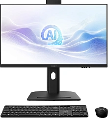 Моноблок MSI Modern AM273QP AI 1UM-090XRU 27" WQHD Core Ultra 5 125H (1.2) 16Gb SSD512Gb Arc graphics CR без ОС 2.5xGbitEth WiFi BT 150W клавиатура мышь Cam черный 2560x1440