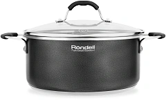 Кастрюля/ Кастрюля Rondell Stern RDS-019 4.7л. d=24см (с крышкой) т.серый