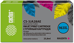 Картридж струйный Cactus CS-3JA28AE 963XL пурп.пигм. (25.5мл) для HP OfficeJet Pro 9010/9010e/9012/9014/9015/9016/9019 с чипом