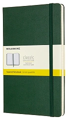 Блокнот Moleskine CLASSIC QP061K15 Large 130х210мм 240стр. клетка твердая обложка зеленый
