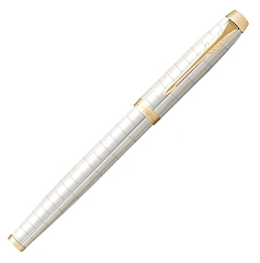Ручка роллер Parker IM Premium T318 (2143646) Pearl GT F черн. черн. подар.кор.