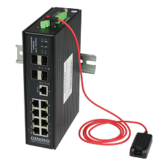 Промышленный PoE коммутатор Gigabit Ethernet OSNOVO SW-80804/ILS