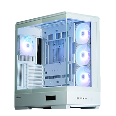 корпус ZALMAN P50 DS, ATX, WHITE, WINDOW, 2x3.5", 3x2.5", 1xUSB TYPE-C, 2xUSB3.0, SIDE 3x120mm ARGB, REAR 1x120mm ARGB