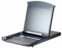 КВМ переключатель ATEN 1L/1R 8p C5 D.Rail LCD KVM over IP SW