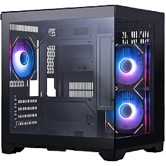 корпус 1STPLAYER MEGAVIEW MV5-TP ARGB Black / mATX / 3x120mm ARGB fans / MV5-TP-BK-2FC7R-1FC7
