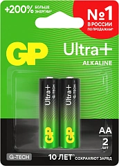 Батарея GP Ultra Plus Alkaline 15AUPA21-2CRSBNN2 AA (2шт) блистер