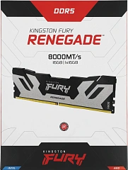 Модуль памяти Kingston 16GB DDR5 8000 FURY Renegade Silver/Black XMP Non-ECC Unbuffered DIMM (Single Module) 1RX8 38-48-48 1.45V 288-pin 16Gbit