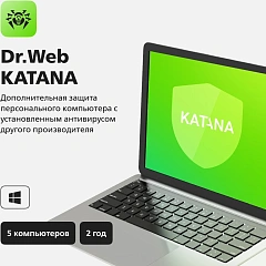 Ключ активации DR.Web Katana 5 ПК на 2 года (LHW-KK-24M-5-A3)