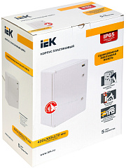 Щит распределительный IEK MKP93-N-403017-65 ЩМПп для установки силового оборудования навесной 300мм 170мм 400мм 230B 100A пластик IP65 серый антивандальный (упак.:1шт)