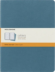 Блокнот Moleskine CAHIER JOURNAL CH021B44 XLarge 190х250мм обложка картон 120стр. линейка голубой (3шт)
